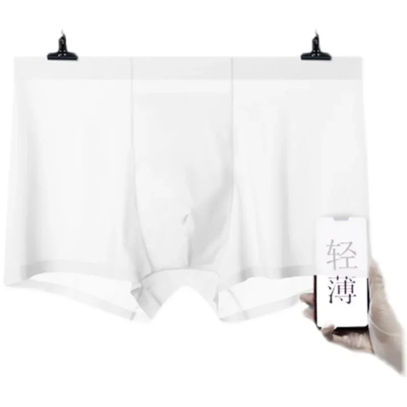 3pcs/pack U Pouch Mens Seamless Ice Silk Boxer