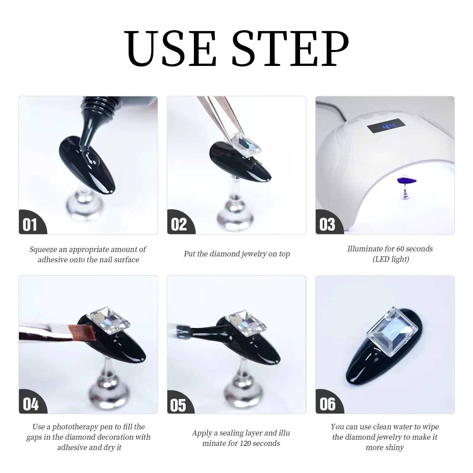 Super Strong Gel Nail Glue  3D Nails Bling Decorations