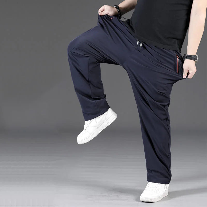 8XL Casual Pants Mens Straight Loose Trousers