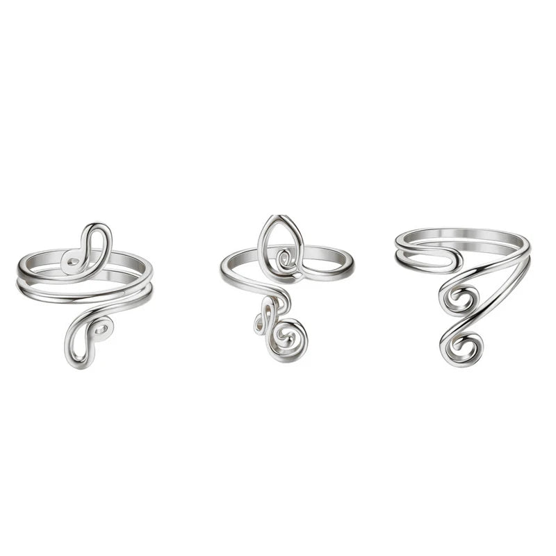 3Pcs Adjustable Toe Rings