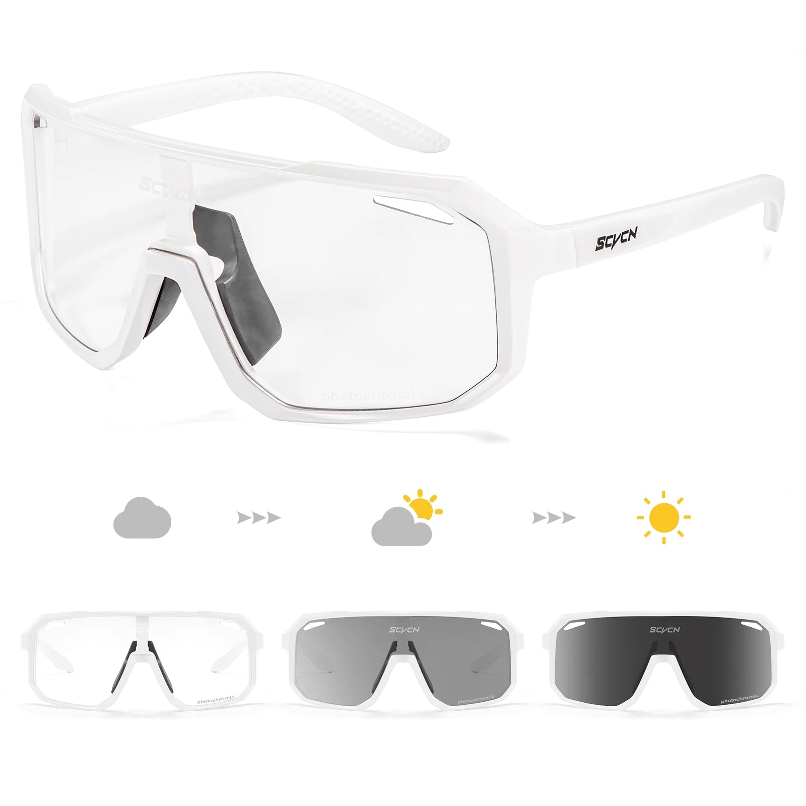 Men's Photochromic UV400 Cycling & Driving Sunglasses