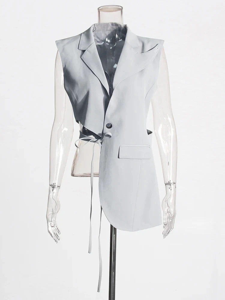 TWOTWINSTYLE Hollow Out Backless Slimming Blazers