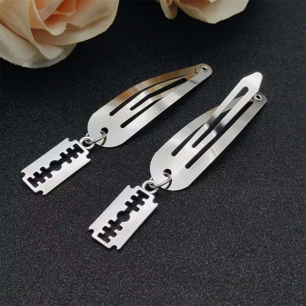 Fashion Metal Geometry Pendant Hair Clip