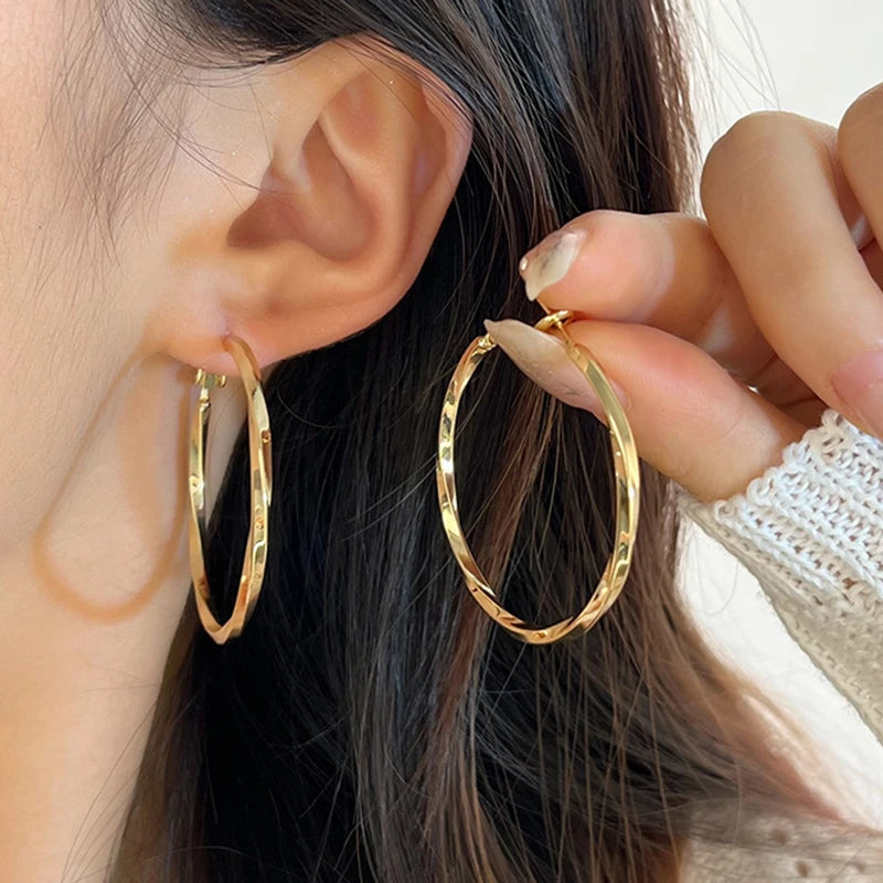 Oversized Chain Hoop Earrings
