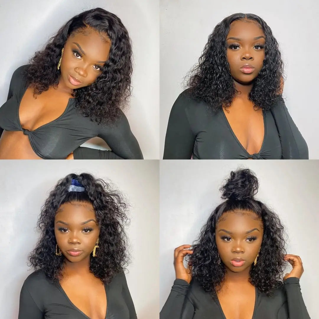 Short Curly Bob Lace Front Human Hair