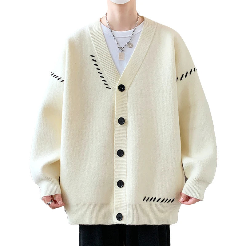 Autumn Winter V-Neck Knit Cardigan