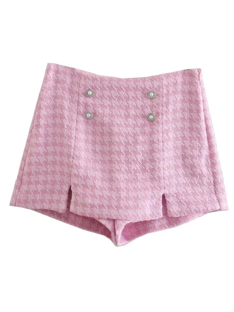 Klacwaya Tweed Set 2 Piece Chic Blazer Sets