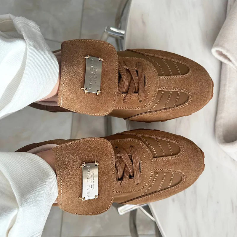 Fashion Trainers Women Cow Suede Sneakers